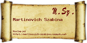 Martinovich Szabina névjegykártya